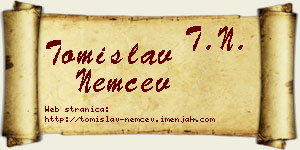 Tomislav Nemčev vizit kartica